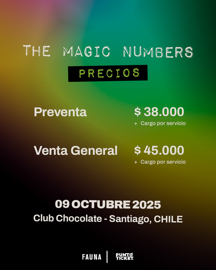 The Magic Numbers fija su regreso a Chile